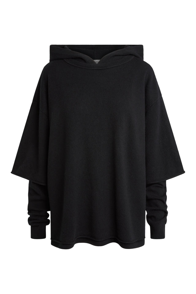 Knit Double Layer Hoodie