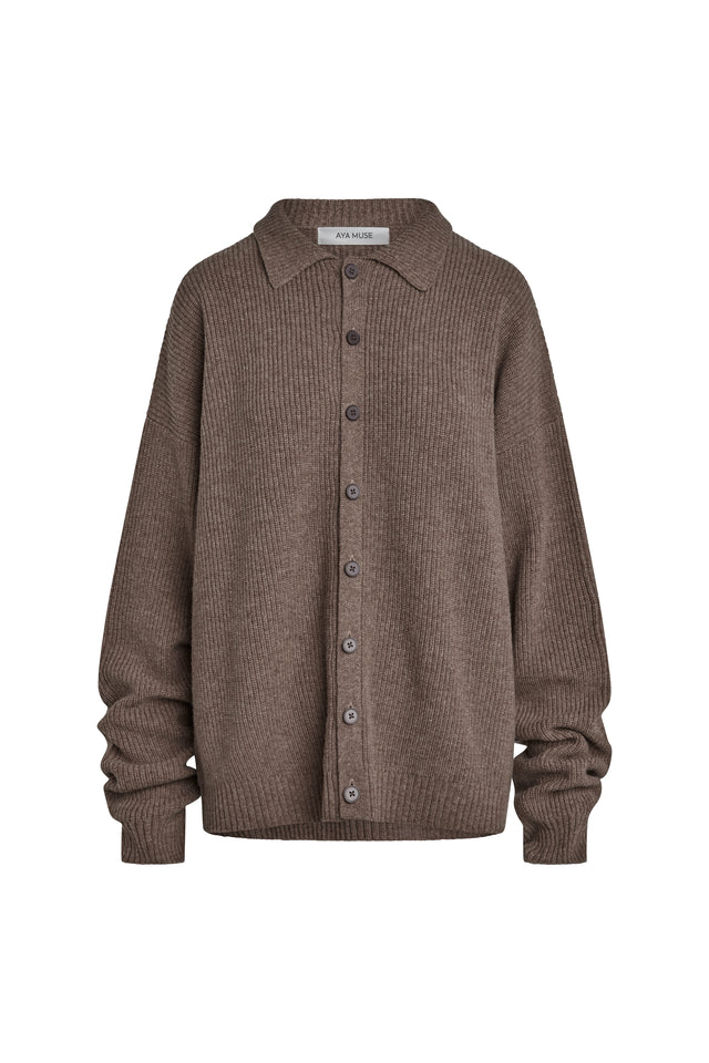 Relaxed Knit Button Up